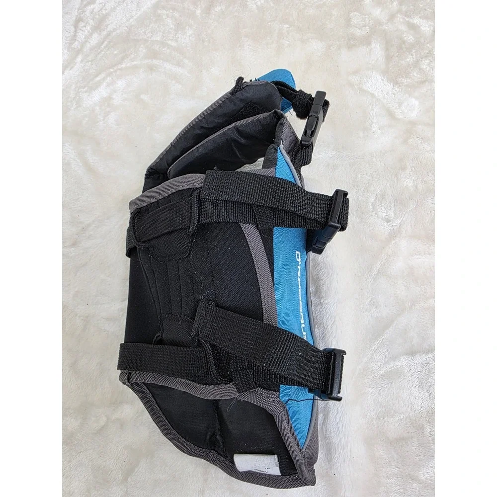 O'Rageous Blue Grey Dog Life Preserver‎ Pet Flotation Vest with Rescue Handle XS